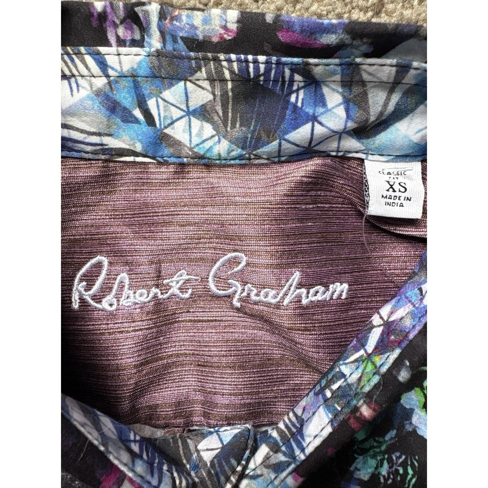 New Robert Graham Mens XS Highland 2 Long Sleeve Shirt Colorful Abstract Art - Picture 4 of 11